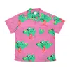 Obey Frogman Woven Men's Short Sleeve Shirt S Wild Rose Multi In Wild Rose Multi