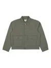 Obey Front-pocket Jacket In Green