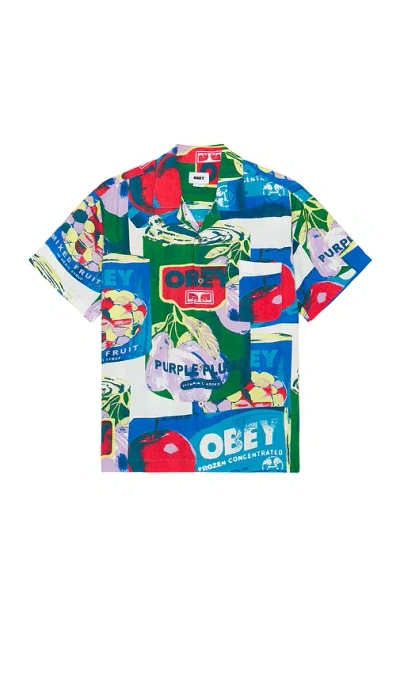 OBEY FRUIT CANS WOVEN SHIRT