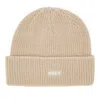 Obey Future Ribbed Beanie Hat In Brown