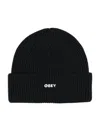 Obey Future Knit Logo Beanie In Black