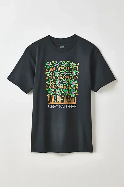 Obey Galleries Graphic Tee In Vintage Black, Men's At Urban Outfitters