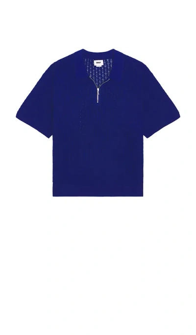 Obey Grant Quarter Zip Sweater Polo