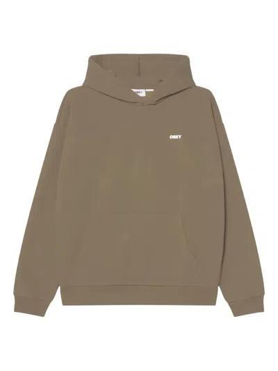 Obey Graphic Hoodie In Gray