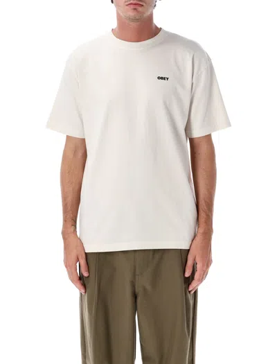 Obey Graphic Logo Cotton T-shirt In White