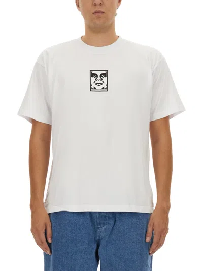 Obey Graphic Logo T-shirt In White