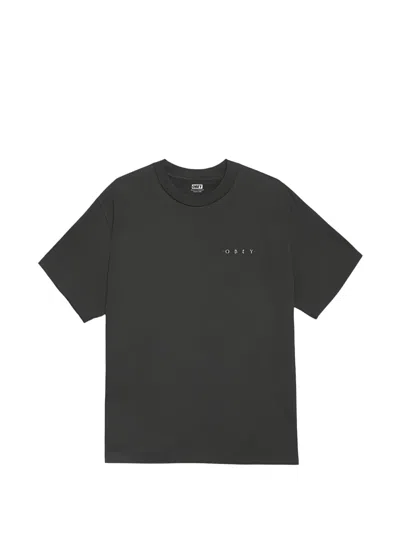 Obey Graphic Crew-neck T-shirt In Black