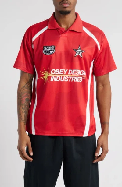 OBEY OBEY GRAPHIC SOCCER JERSEY