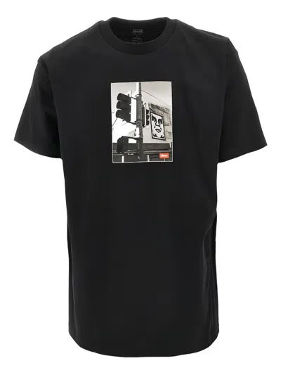 Obey Graphic T-shirt In Black