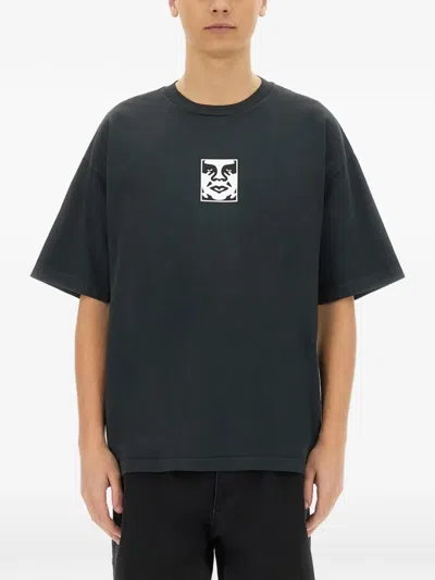 Obey Graphic-print T-shirt In Gray