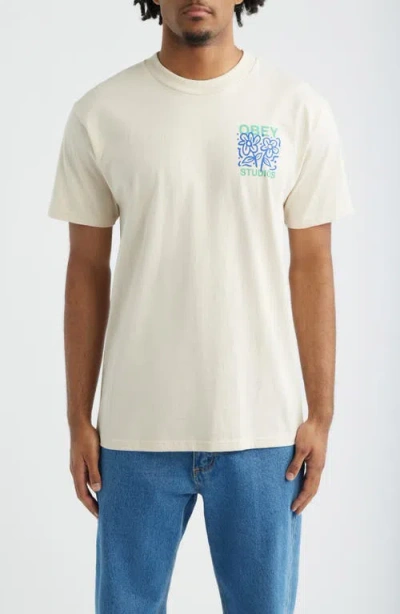 Obey Grown With Love Graphic T-shirt In Neutral