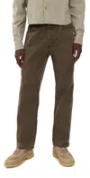 Obey Hardwork Denim Pants Wren Faded In Brown