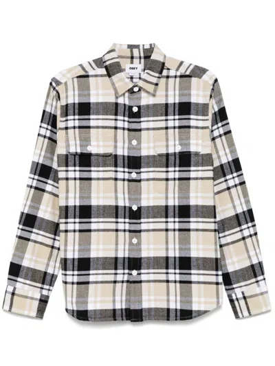 Obey Hardwork Dillon Shirt In Grey