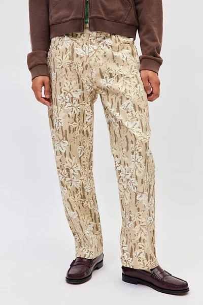 Obey Hardwork Printed Denim Jean In Brown, Men's At Urban Outfitters