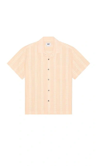 Obey Harmony Woven Shirt In Peach Parfait Multi