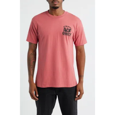 Obey Head Jazz Graphic T-shirt In Gold