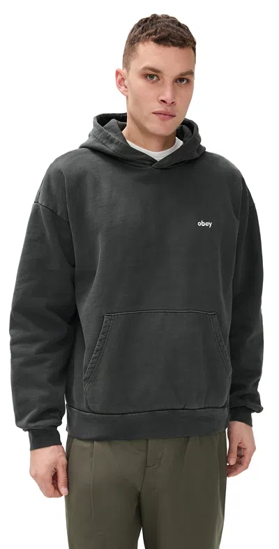Obey Heavyweight Lowercast Pigment Hoodie Pigment Pirate Black