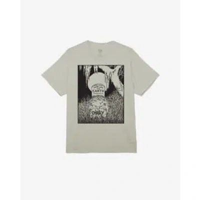 Obey Here Lies The Earth T-shirt In Metallic