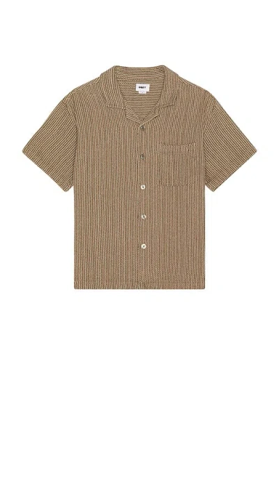 Obey Horace Woven Shirt In Unbleached Multi