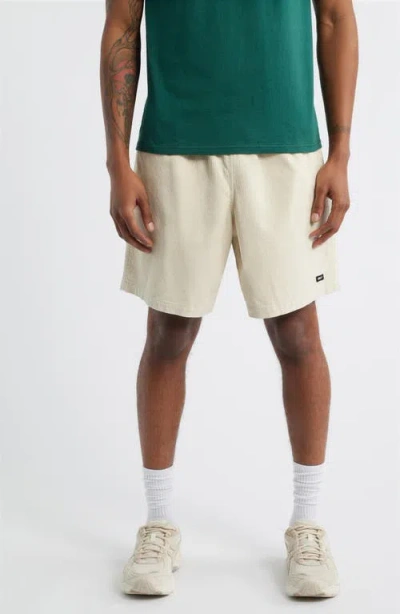 Obey Horizon Corduroy Shorts In White