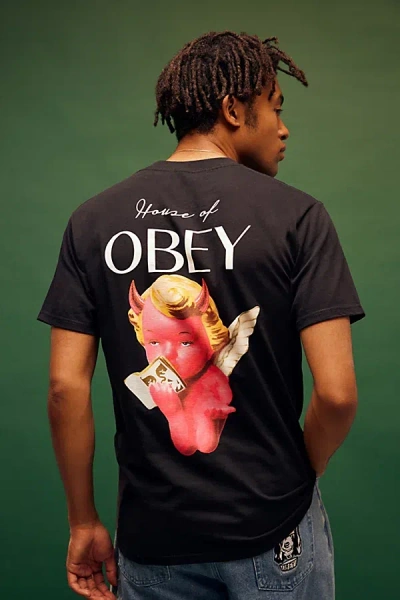Obey House Of  Tee In Black, Men's At Urban Outfitters