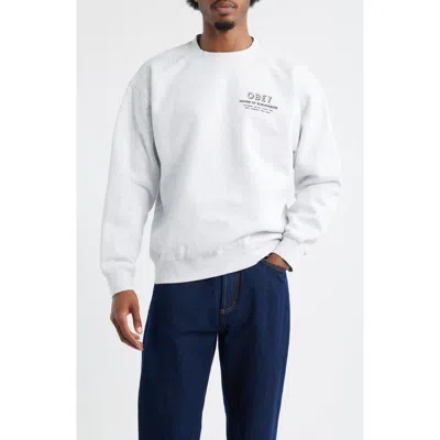 Obey House Of Subversion Crewneck Sweatshirt In White