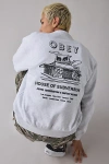 Obey House Of Subversion Graphic Crew Neck Sweatshirt In Heather Grey, Men's At Urban Outfitters In Gray