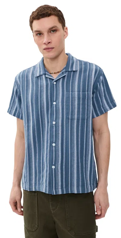 Obey Hugh Camp Shirt Dull Blue Multi