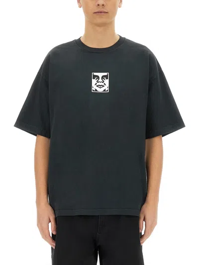 Obey Man T-shirt Black Size Xxl Cotton