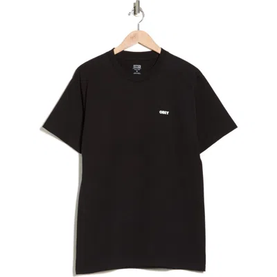 Obey Icon Stencil Flame Graphic T-shirt In Black