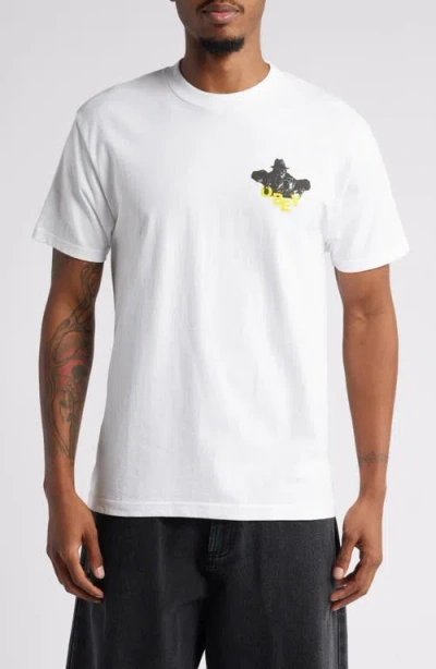 Obey Inner Power Cotton Graphic T-shirt In White