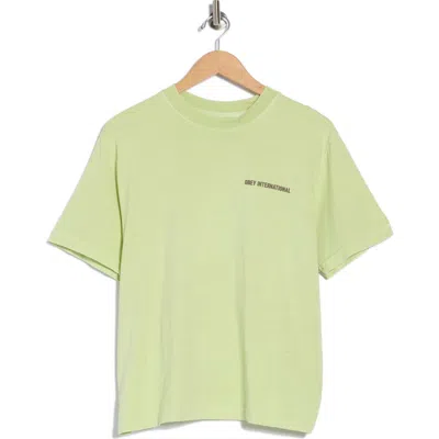 Obey International Cities Graphic T-shirt In Green