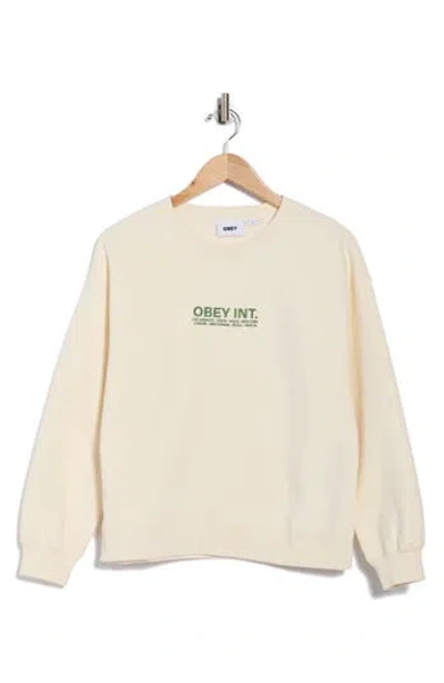 Obey International  Sweatshirt In Neutral