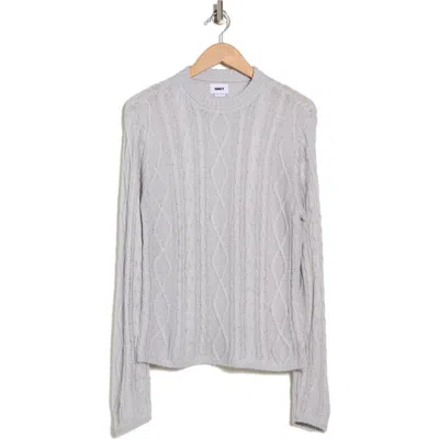 Obey Isabella Loose Cable Knit Sweater In Gray