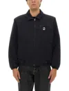 Obey Zip-up Shirt Jacket In Black