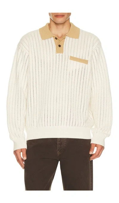 Obey Jasper Polo Sweater In White