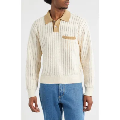 Obey Jasper Polo Sweater In White