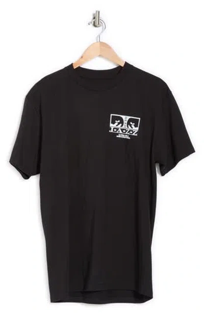 Obey Jazz Head Graphic T-shirt In Black