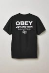 Obey Joy & Pain Graphic Tee In Washed Black, Men's At Urban Outfitters In Black