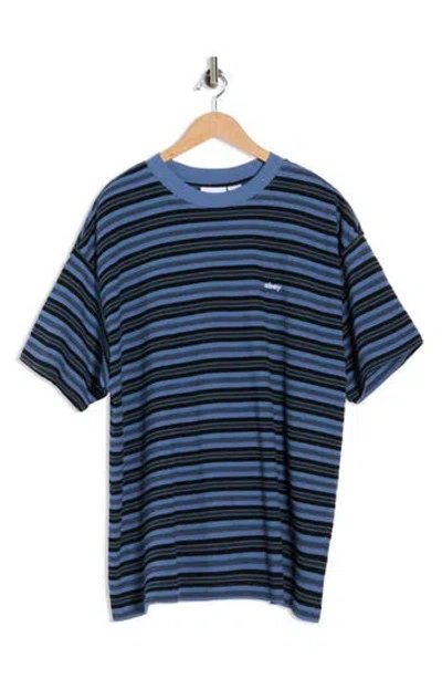 Obey Kenny Stripe T-shirt In Blue