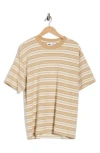 Obey Kenny Stripe T-shirt In Brown