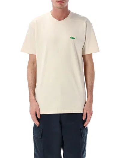 Obey Knowledge Is Power Graphic T-shirt In Neutral