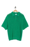 Obey Kody Open Stitch Polo In Green
