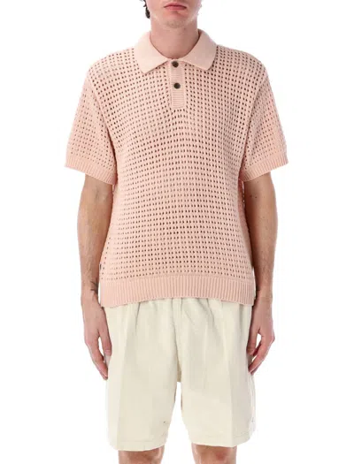 Obey Kody Polo Sweater In Pale Pink