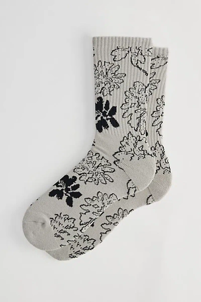 Obey La Rue Crew Sock In Grey, Men's At Urban Outfitters In White