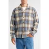Obey Laurel Plaid Long Sleeve Heavyweight Cotton Camp Shirt In Multi