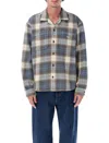 Obey Laurel Woven Cotton Plaid Shirt In Blue