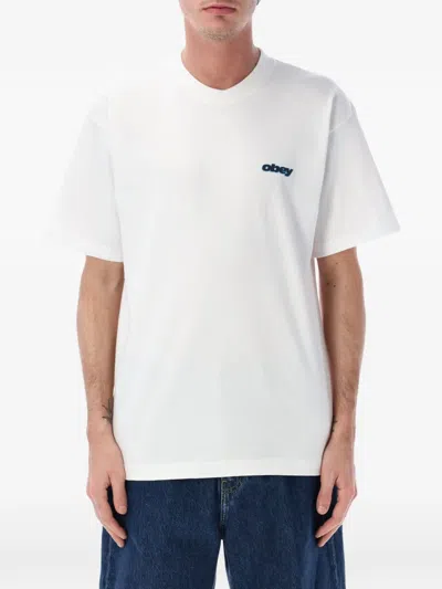 Obey Lips Graphic Cotton T-shirt In White