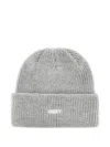 Obey Logo Beanie Hat In Gray