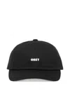Obey Logo Cap In Black